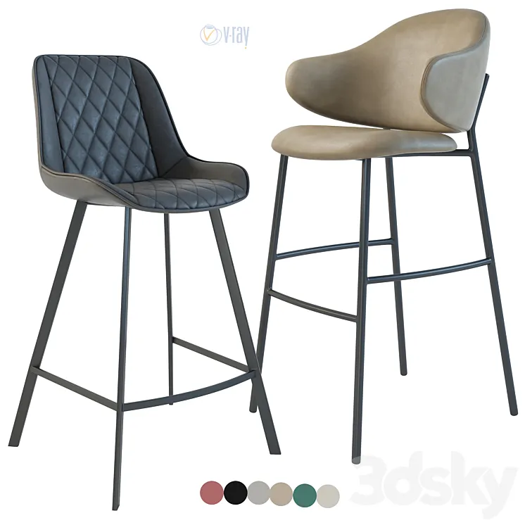 Bar Stool & Counter Stool La Forma Arian. Calligaris Holly 3DS Max