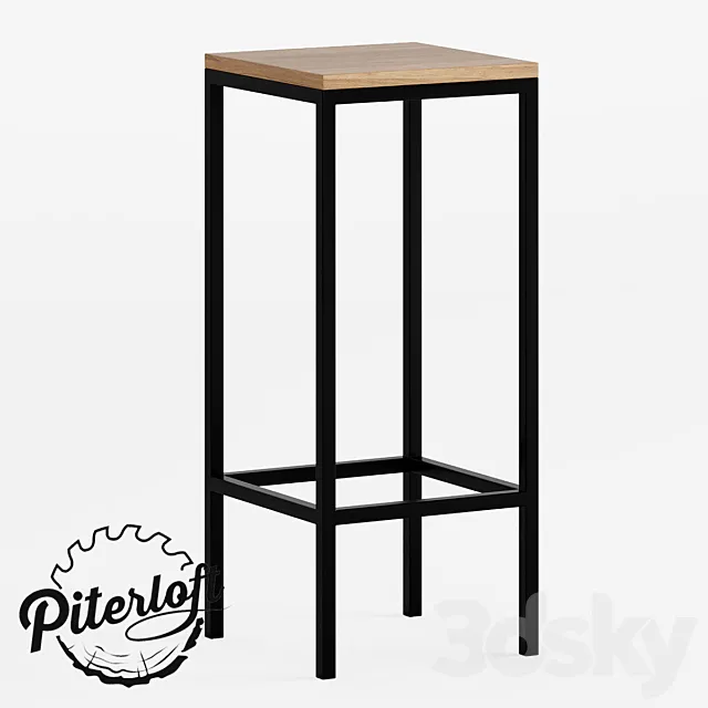 Bar stool Forest in loft style 3DS Max Model