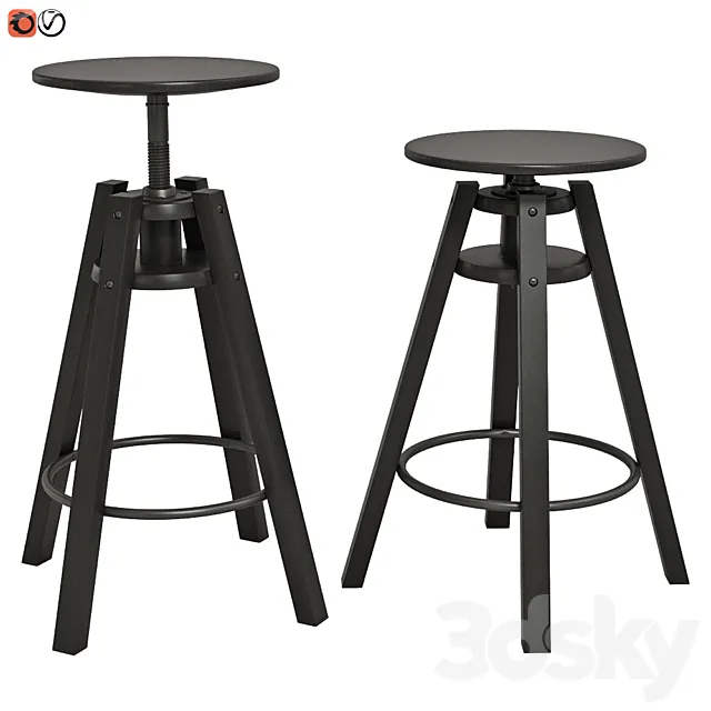 Bar stool IKEA DALFRED 3ds Max