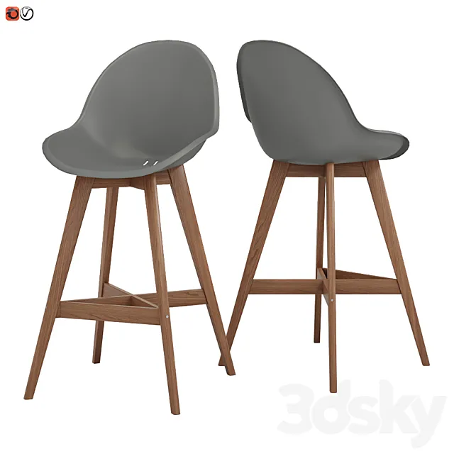 Bar stool IKEA FANBYUN 3DS Max Model