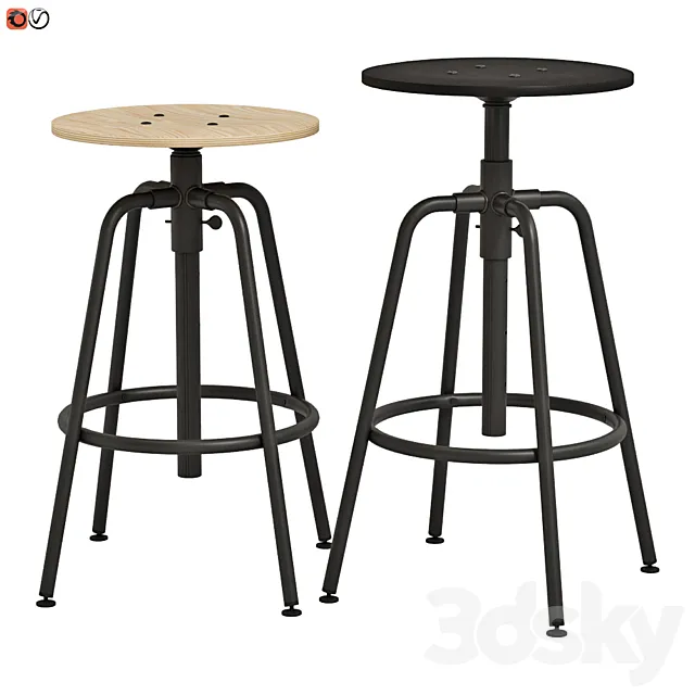 Bar stool IKEA KULLABERG 3DS Max Model