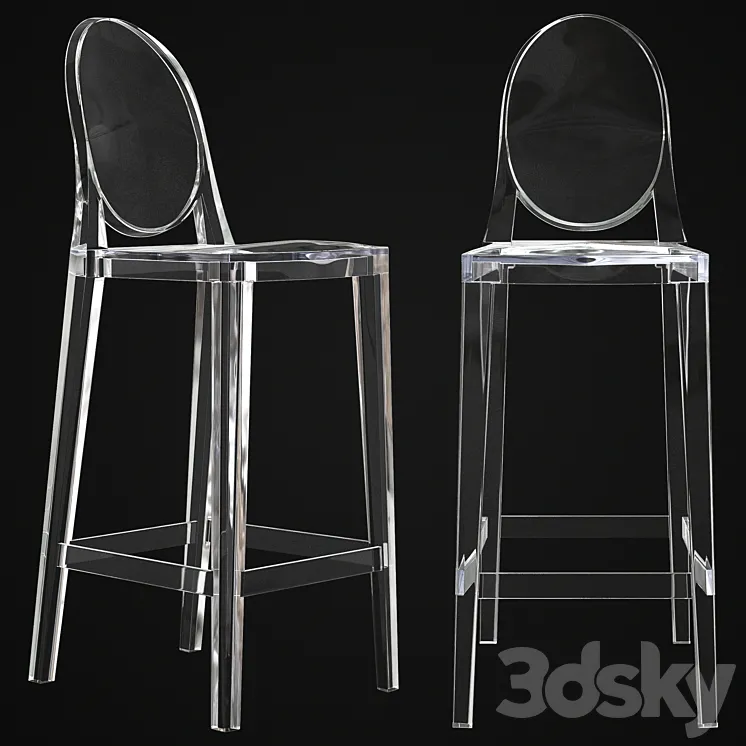 Bar stool Kartell One more 5890 3DS Max