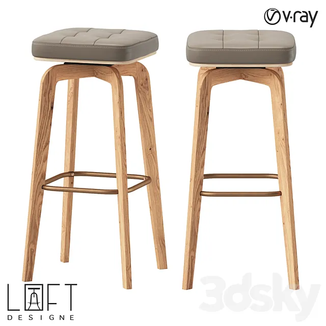 Bar stool LoftDesigne 31390 model 3DS Max Model