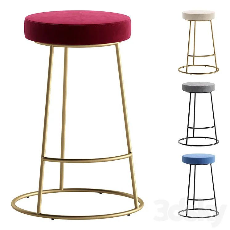 Bar Stool MACLAINE by Cazarina Interiors 4 Colors Version\/?????? ???? ??????? 3DS Max