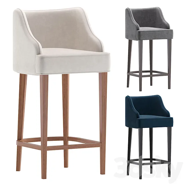 Bar Stool MELOD by Cazarina Interiors 3 Colors Version_Барный Стул МЕЛОДИ 3ds Max