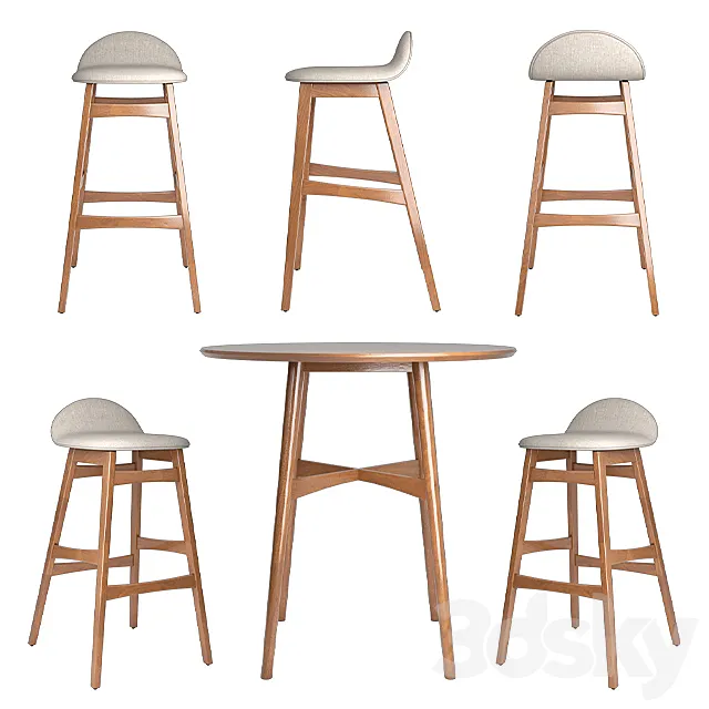 Bar Stool Miriam 3DS Max Model