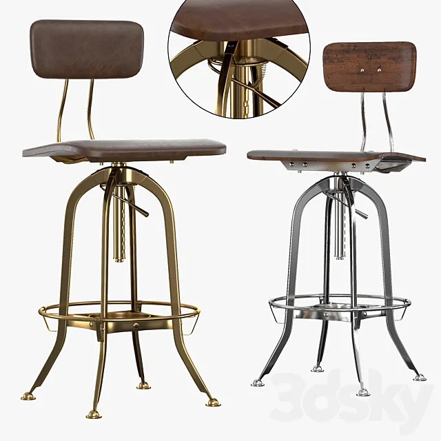 Bar stool TOLEDO 3DS Max Model