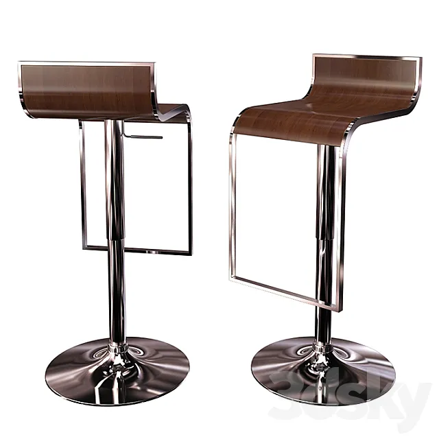 bar stool Wholesale Interiors (A315 walnut) 3DS Max Model