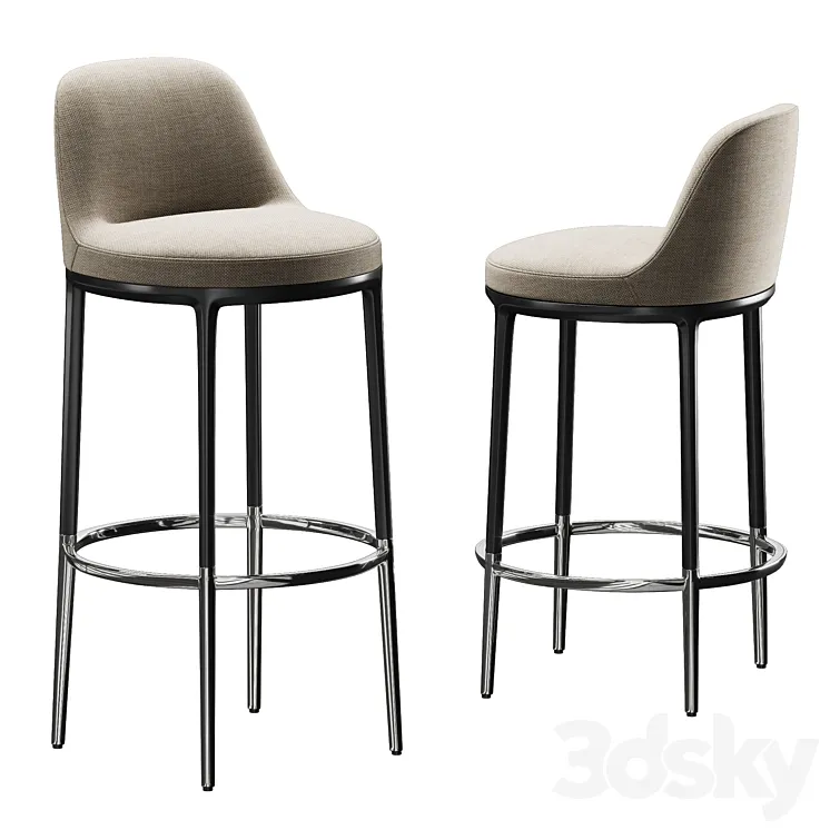 Bar Stools B & B Maxalto Caratos 3DS Max
