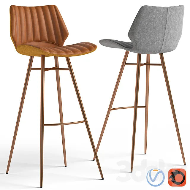 Bar Stools Loftdesigne 2695 2696 3ds Max