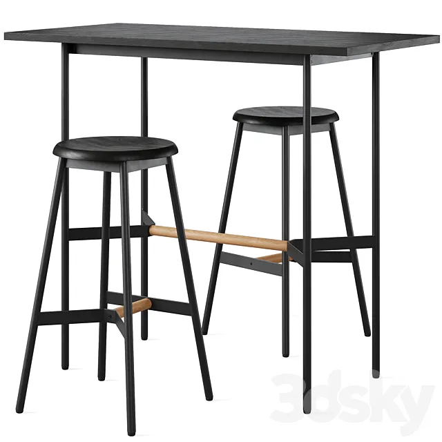 Bar table and chair Brent by divan.ru 3ds Max