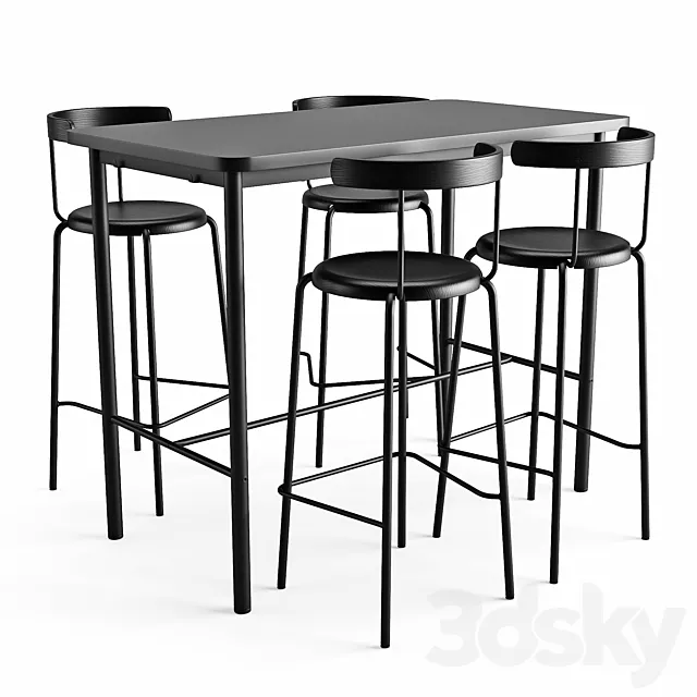 Bar table and chair Tymmaryd Yngvar 3DSMax File
