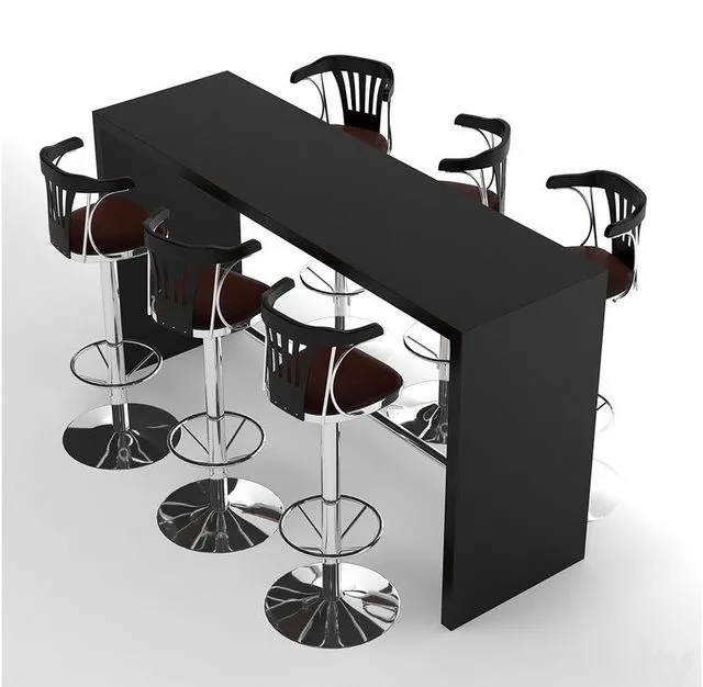 Bar table & chair 3dsMax Model