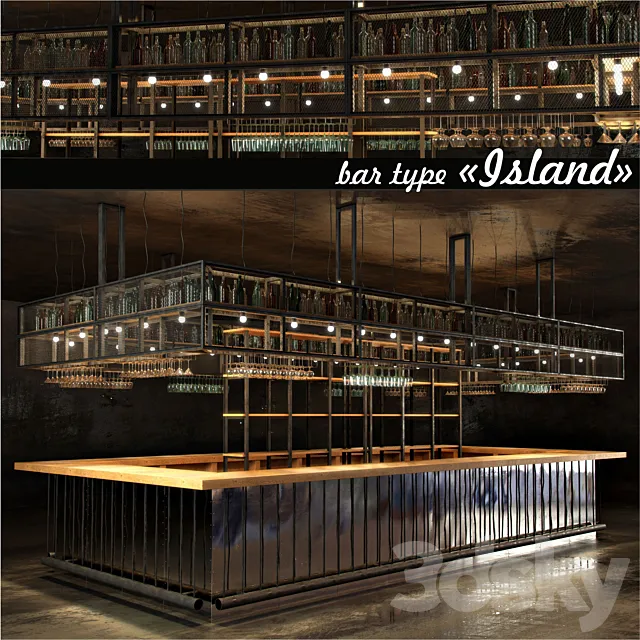 Bar “The Island” – Bar type “Island” 3DSMax File