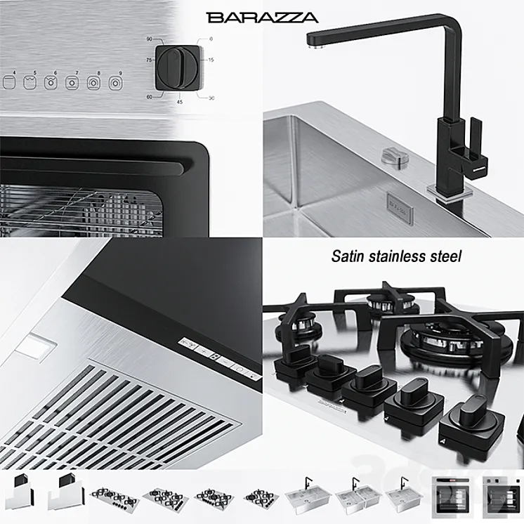 BARAZZA COLLECTIONS UNIQUE (Satin stainless steel) 3DS Max