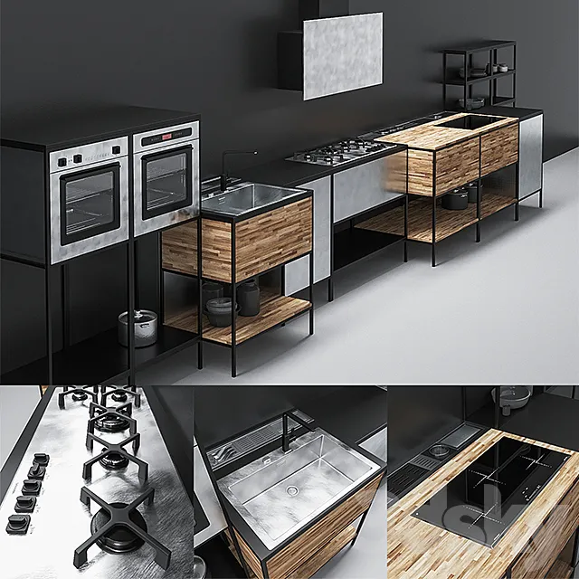 BARAZZA KITCHEN 01 3ds Max