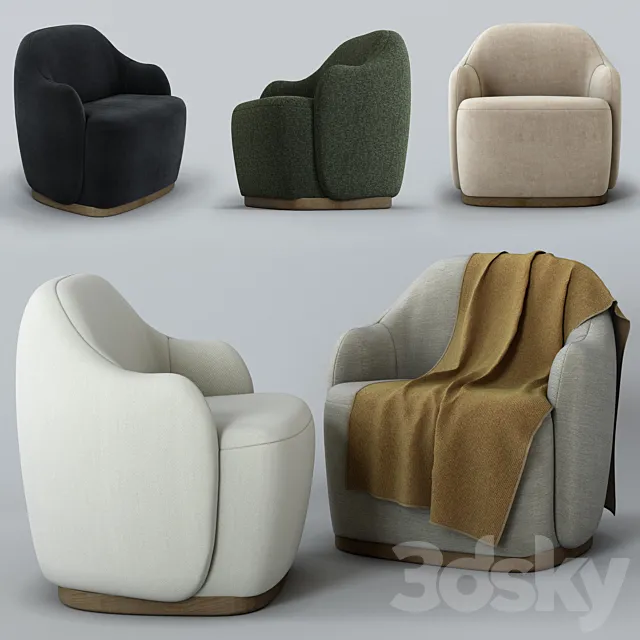 Barba armchair by Fogia 3ds Max