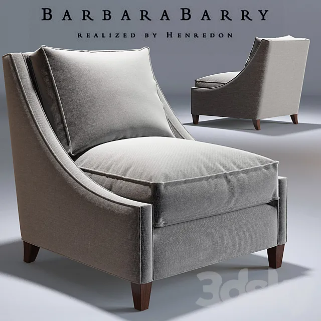 Barbara Barry _Curved Back Lounge Chair_No. 883-33 _Occasional Chair 3DSMax File