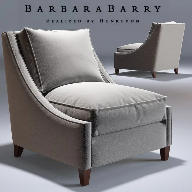 Barbara Barry _Curved Back Lounge Chair_No. 883-33 _Occasional Chair 3dsMax Model