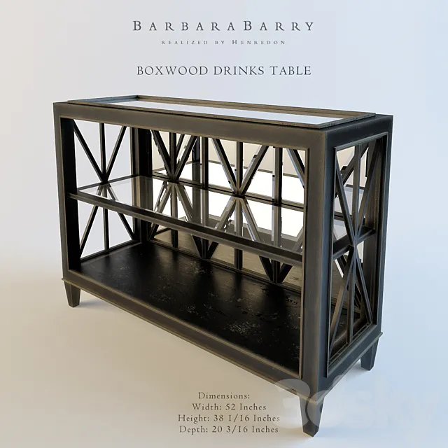 Barbara Barry BOXWOOD DRINKS TABLE 3ds Max