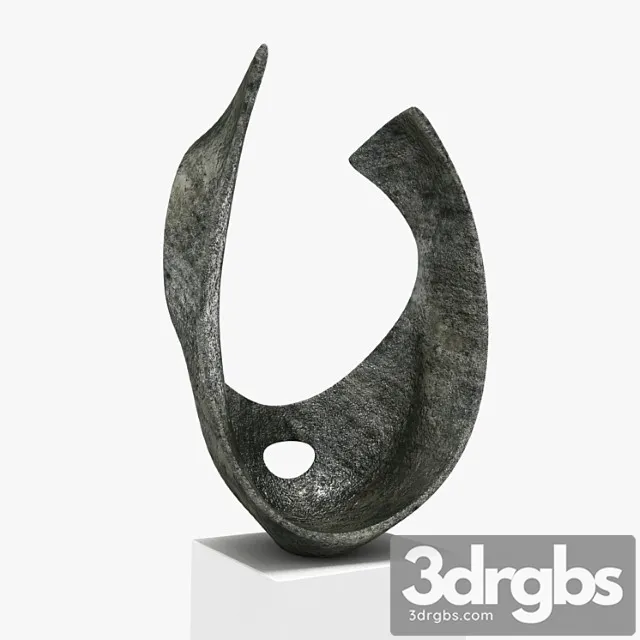 Barbara Hepworth Curved Form Bronze Sculpture 3dsmax Download