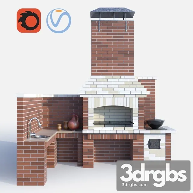 Barbecue Outdoor Brick 3dsmax Download