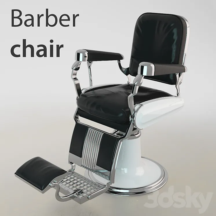 Barber chair 3DS Max