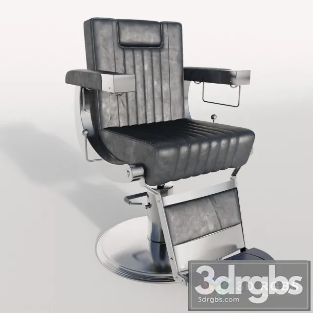 Barber Leather Black Chair 3dsmax Download