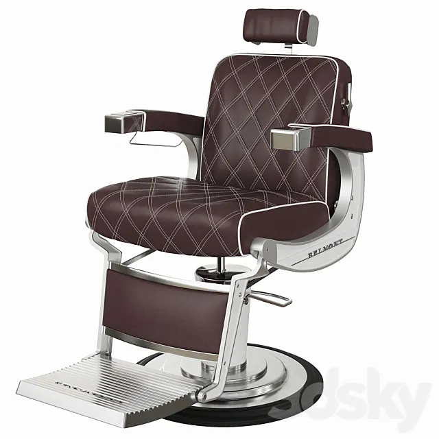 Barbershop armchair Belmont apollo 2 3ds Max