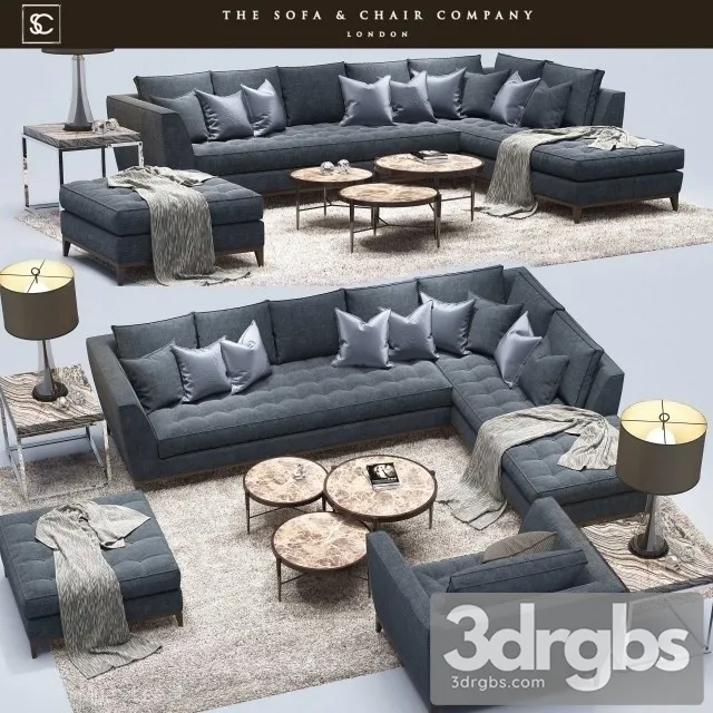 Barbican Corner Sofa Cavus Table Lamp Marlow 3dsmax Download