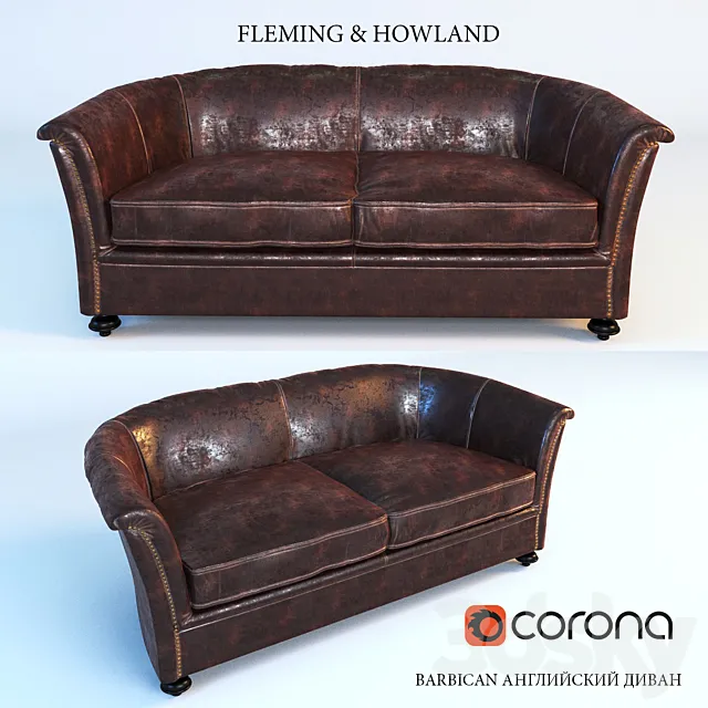 BARBICAN ENGLISH SOFA FLEMING & HOWLAND 3ds Max