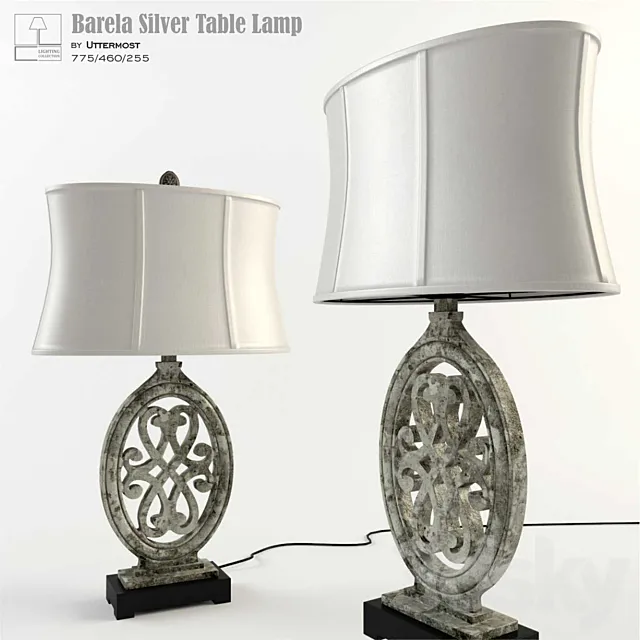 Barela Silver Table Lamp 3DSMax File