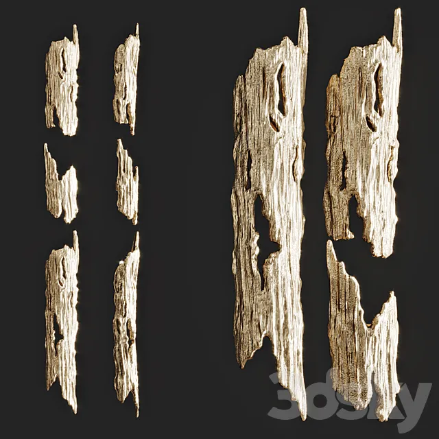 Bark wall light Wood Vetvi Store 3ds Max