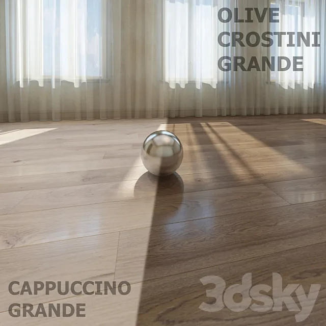 Barlinek OAK CAPPUCCINO GRANDE_OLIVE CROSTINI GRANDE 3DS Max Model