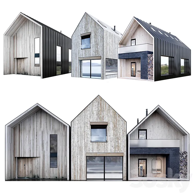Barn houses 3DS Max