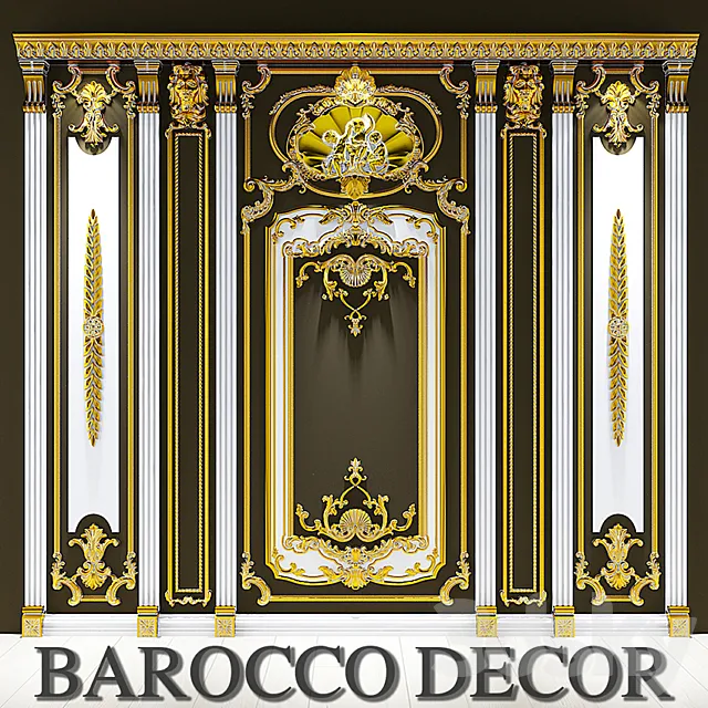 Barocco decor 3ds Max