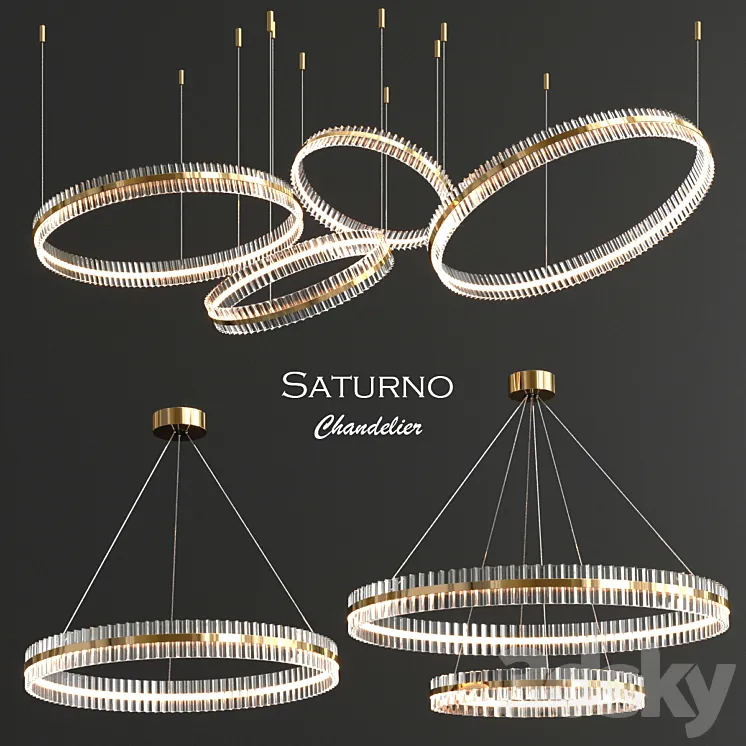 Baroncelli Saturno Chandelier – 3 type 3DS Max