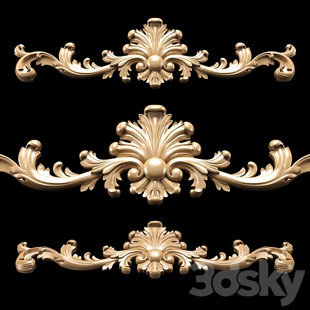 Baroque carving 3DS Max Model