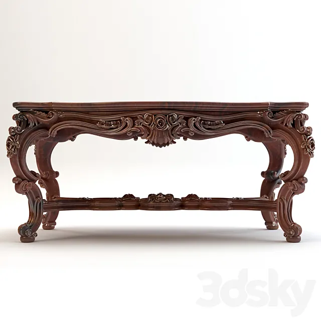 Baroque table 3DS Max Model