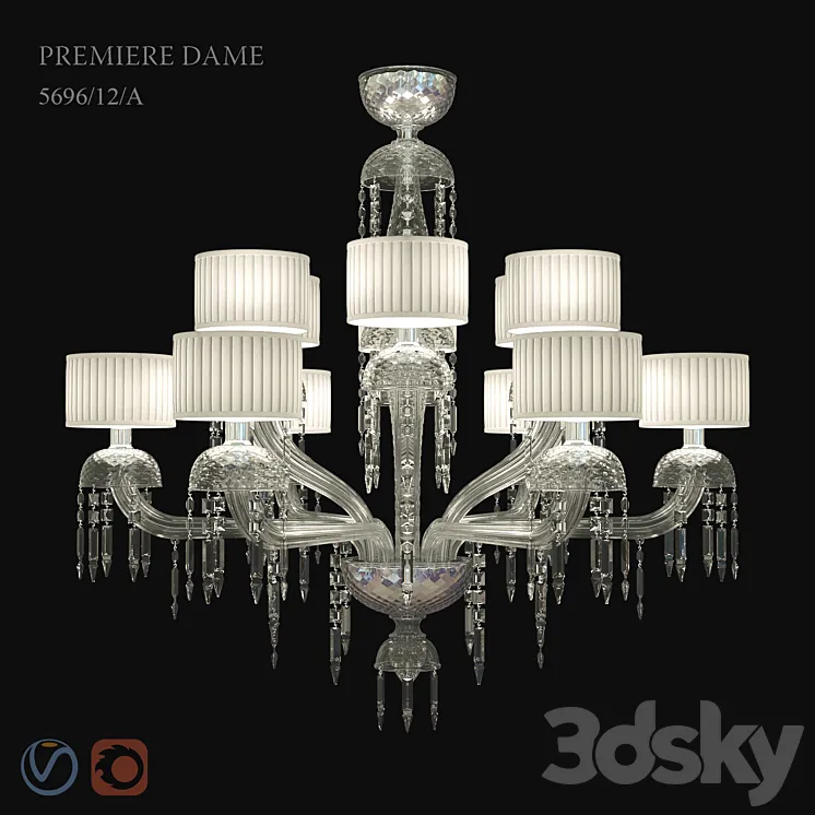 Barovier & Toso Chandelier Premiere Dame 5696\/12 \/ A 3DS Max Model