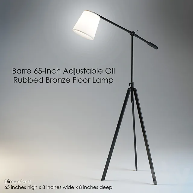 Barre 65-Inch Adjustable Oil Rubbed Bronze 3DSMax File