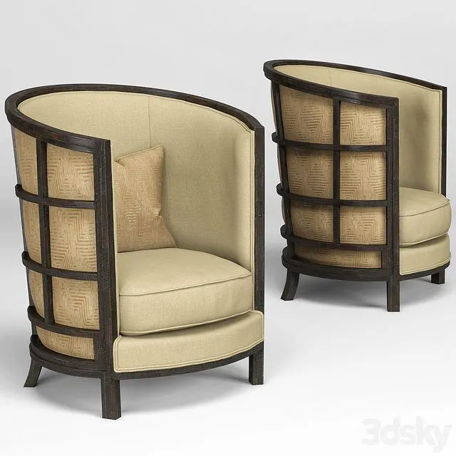 Barrel Chair Kate 3dsMax Model