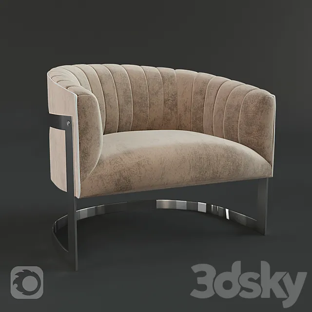 Barrel Lounge chair 3DS Max Model