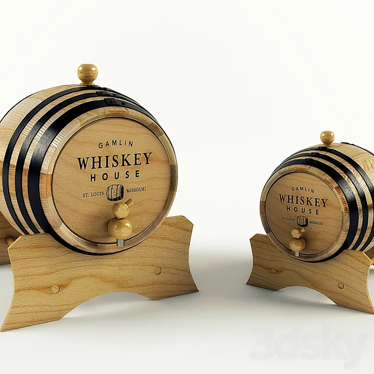 Barrel whiskey 3DS Max