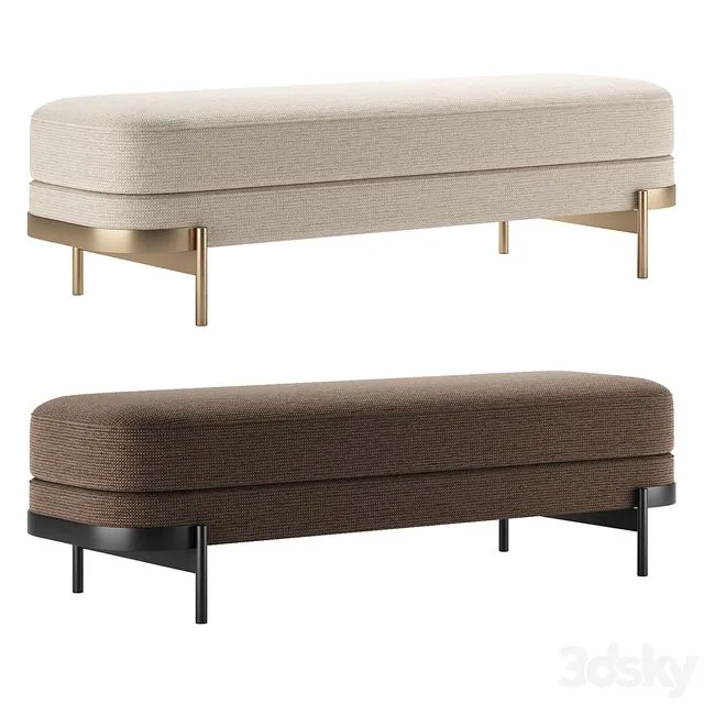BARRY Bench by HC28 Cosmo set 2 3dsMax Model