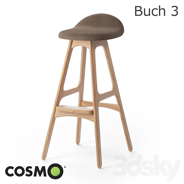 Barstool Buch 3 3ds Max