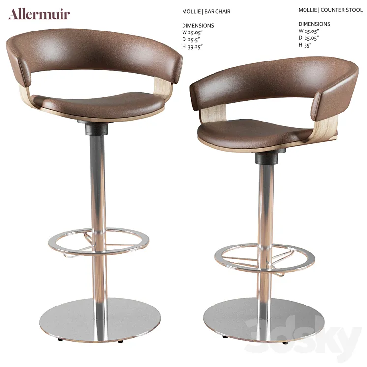 Barstool & Counter Stool Mollie Allermuir 3DS Max