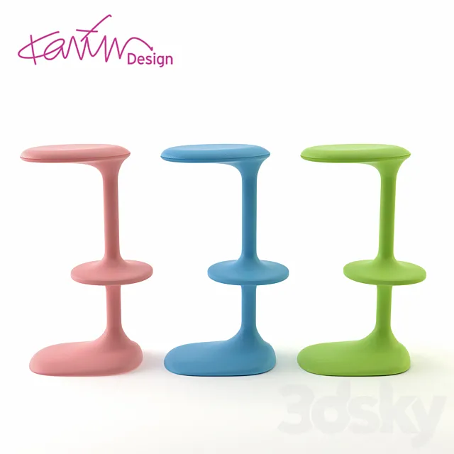 Barstool Karim Rashid Kant Casamania 3DS Max Model