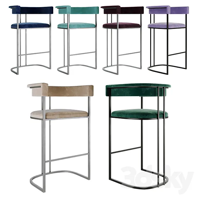 Barstool luno 3DS Max Model