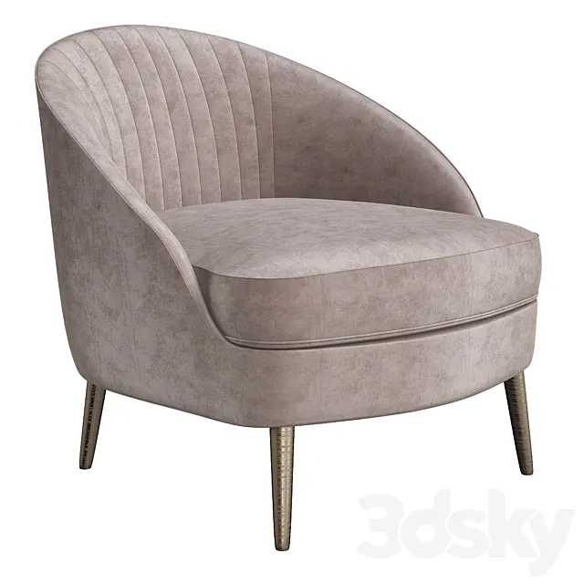 Barstool MinottiStuffed armchair with comfortable pillow 3ds Max